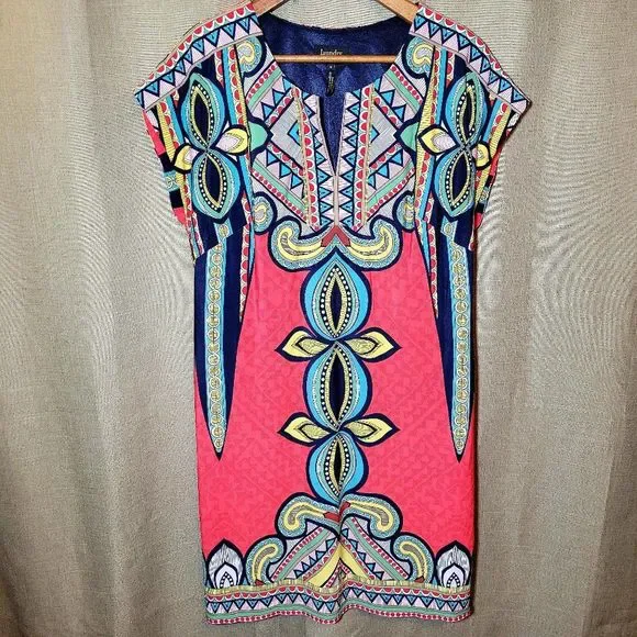 Laundry By Shelli Segal | Dresses | Laundry By Shelli Segal Midi Shift Dress  Size Medium Euc | Poshmark